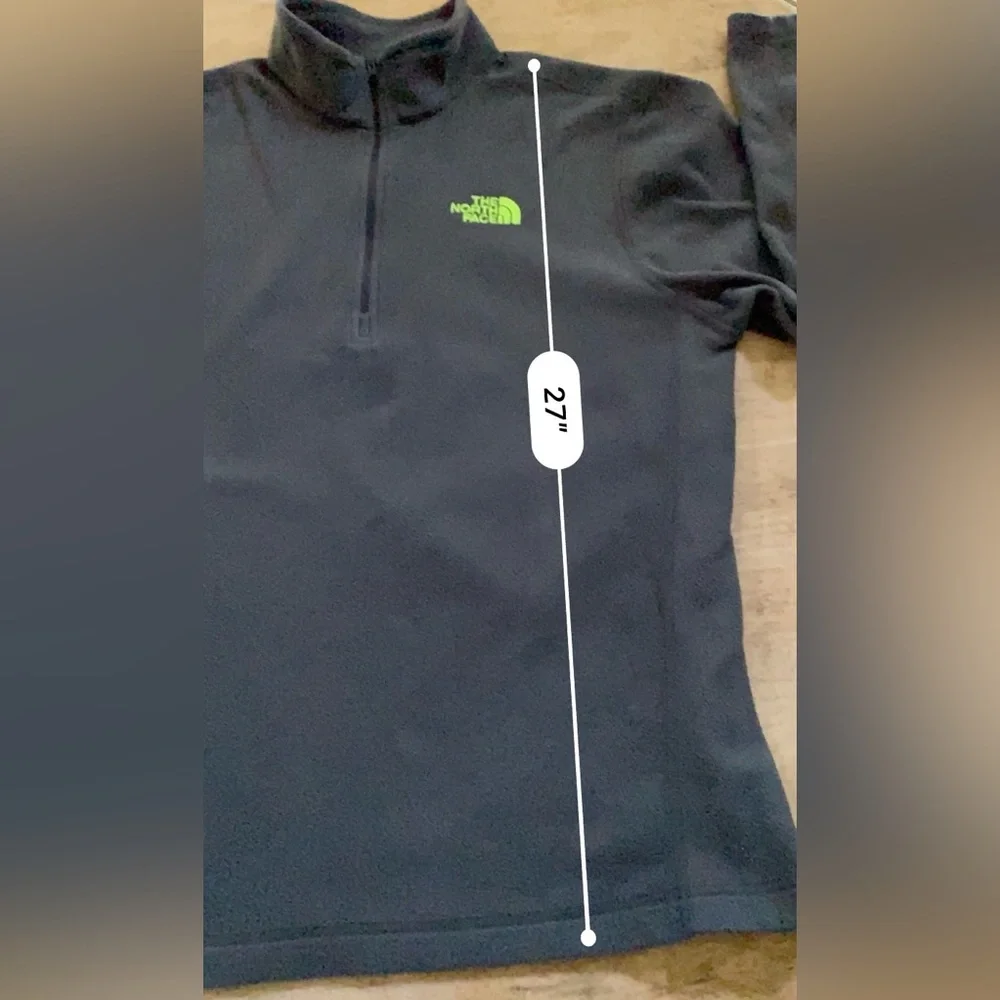 The North Face Men’s Sz L Dk‎ Gray TKA 100 Glacier 1/4 Zip Fleece Pullover